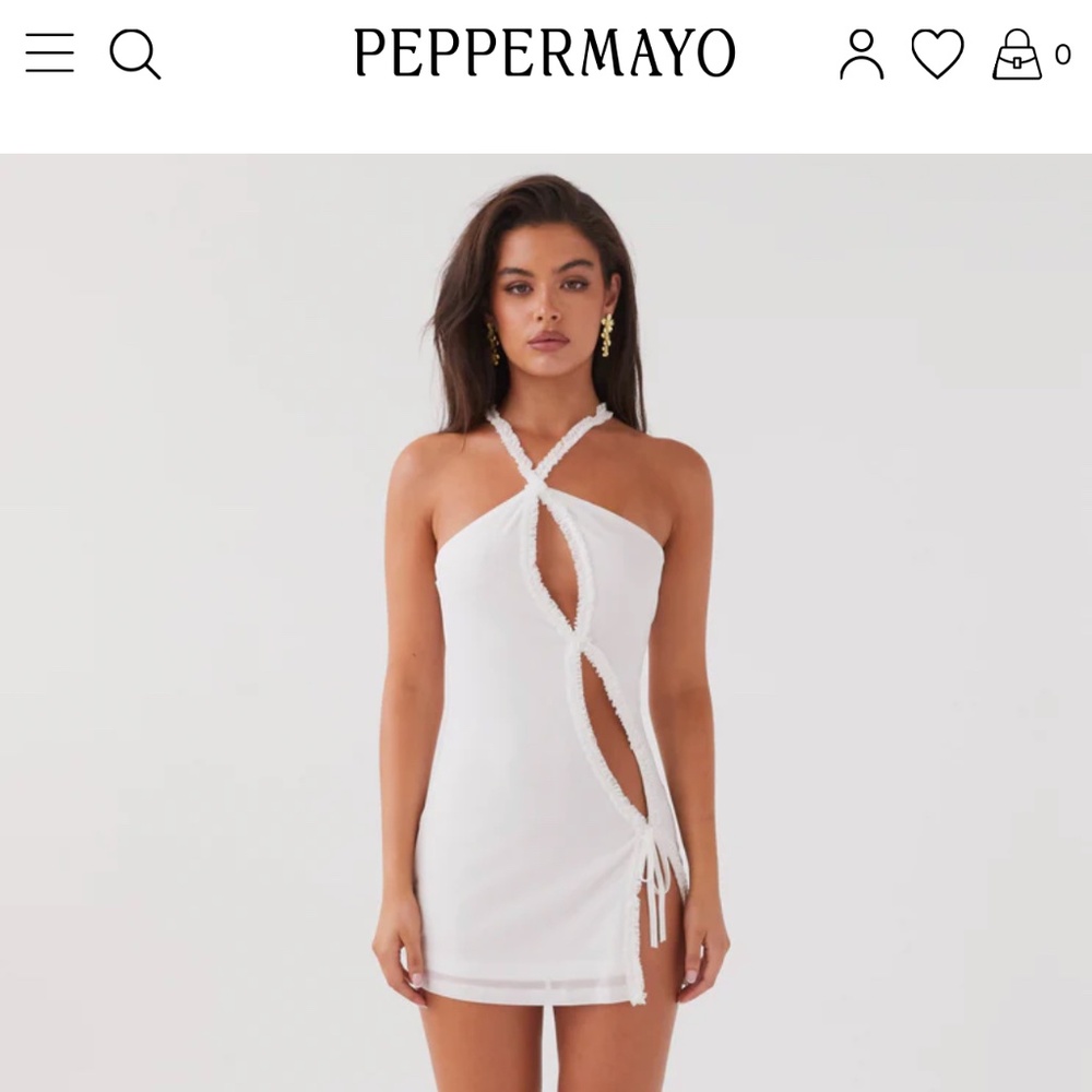 White peppermayo dress